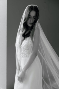SELENE beaded bridal veil