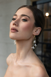 SNOWDROPS floral bridal earrings