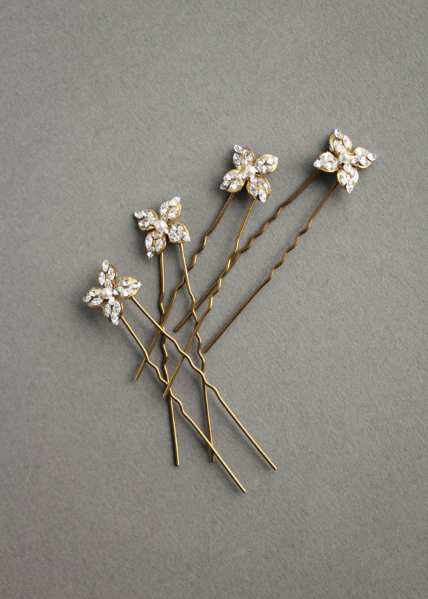 Gemstone hair pins on sale