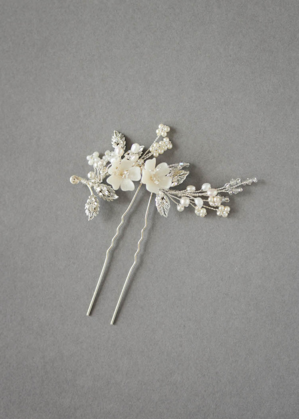 Tearose Floral Bridal Hair Piece In Ivory 3.jpg