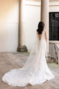 The Kiss Wedding Cape With Cowl Back