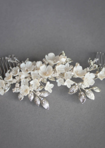 Wisteria Floral Headpiece In Silver And Ivory 5.jpg