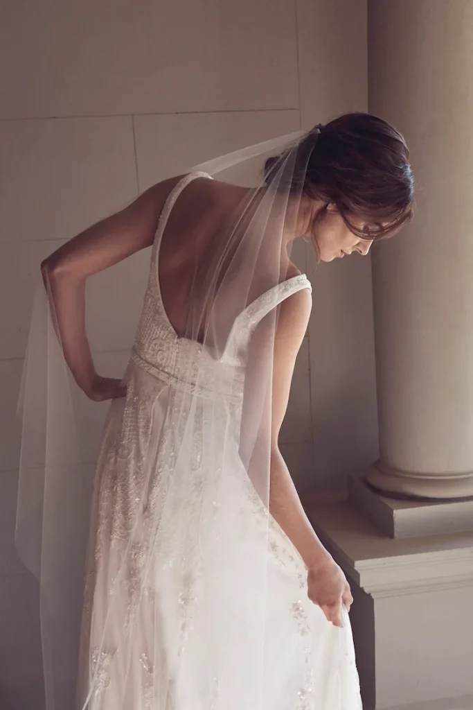 Audrey Minimalist Chapel Wedding Veil 1