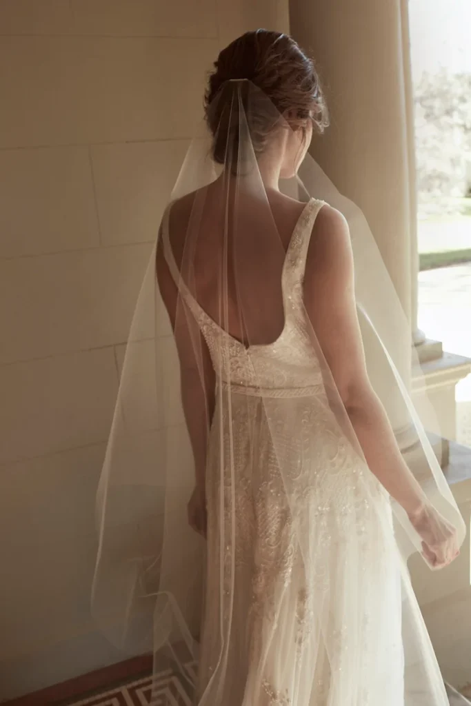 Audrey Minimalist Chapel Wedding Veil 5