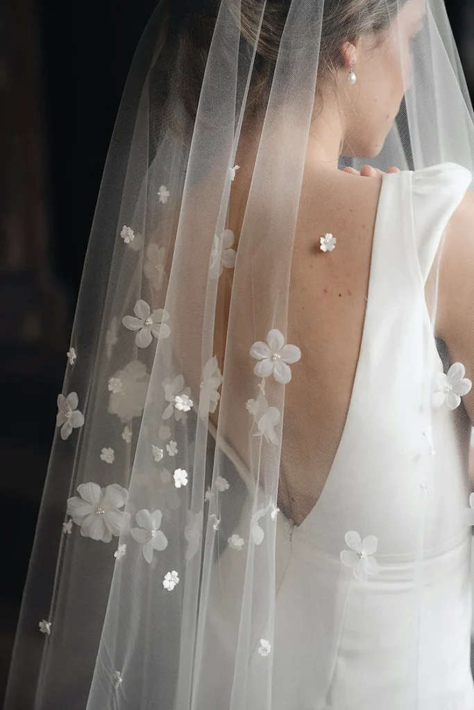 Blake Floral Drop Veil 1