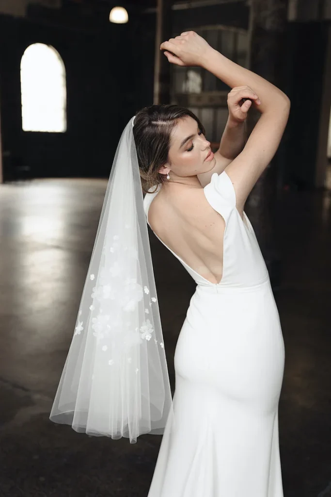 Blake Floral Drop Veil 5