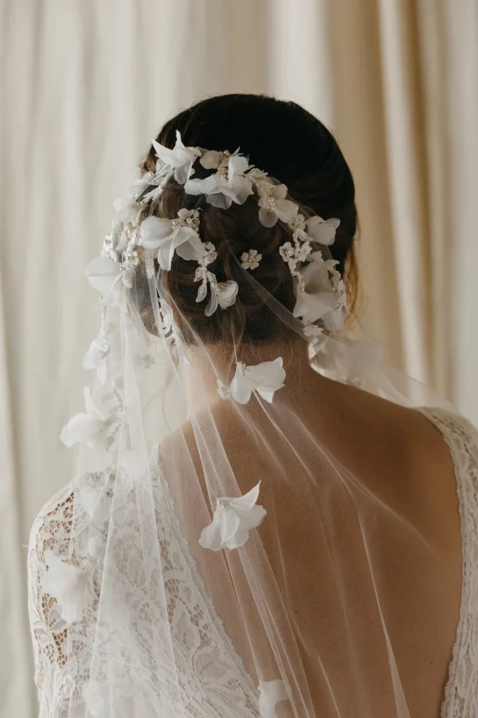 Catalina Floral Bridal Veil 2