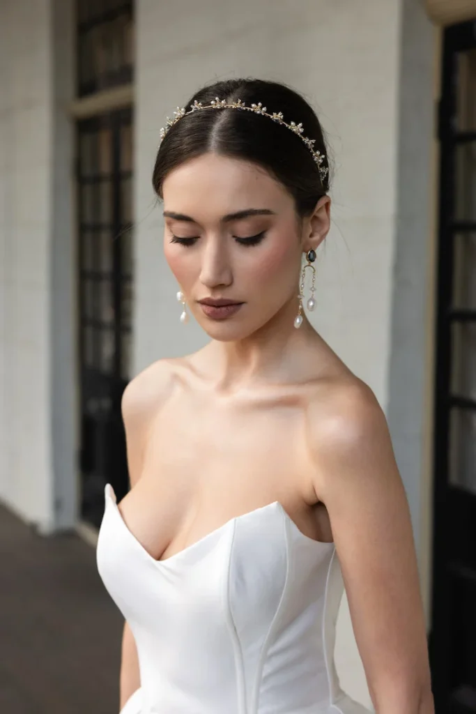 Celeste Delicate Bridal Headband 1