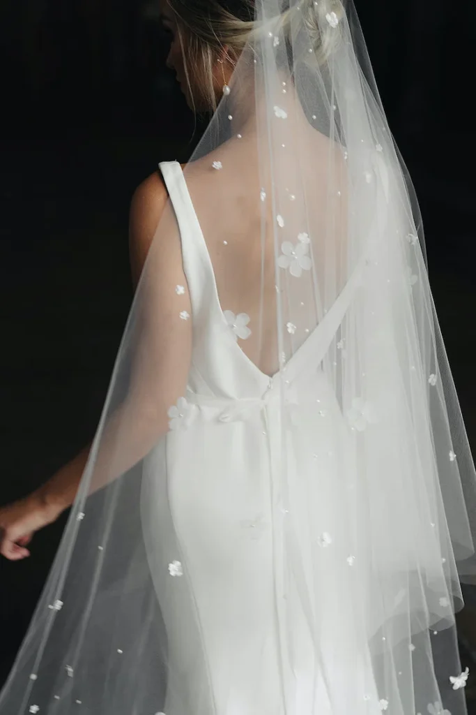 Claris Floral Wedding Veil 1