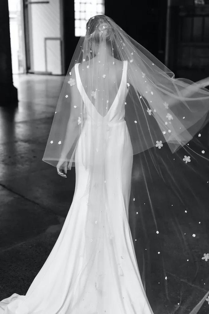 Claris Floral Wedding Veil 13