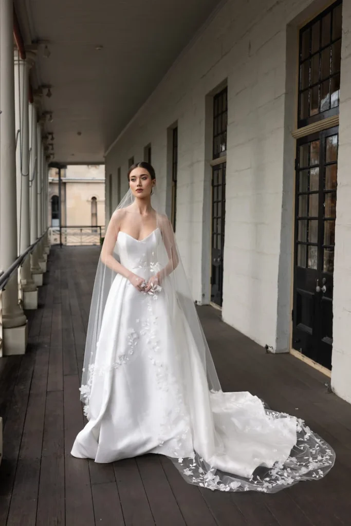 Field Of Flowers Floral Chapel Veil 1