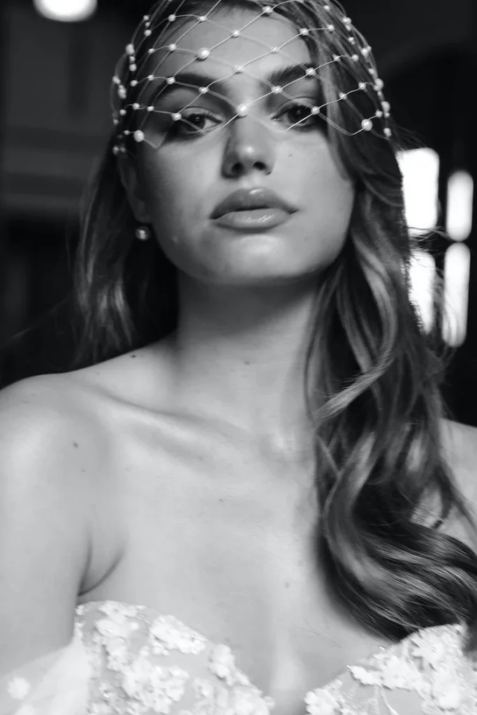 Mara Pearl Birdcage Veil 5