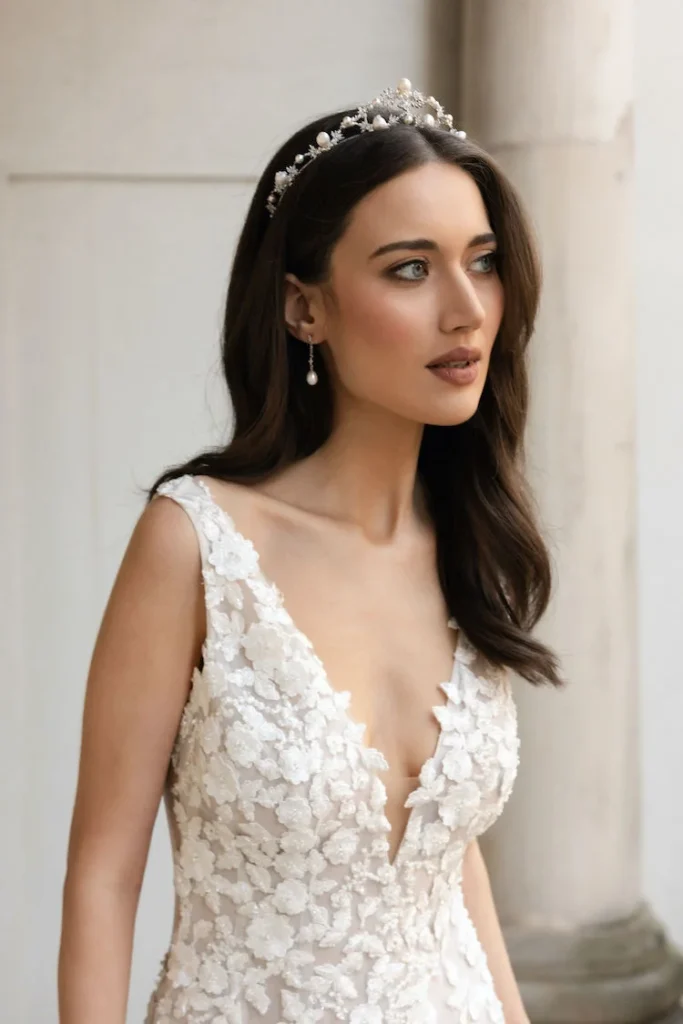 Margaux Pearl Bridal Tiara 3