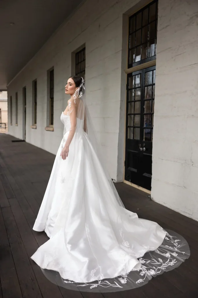 May Lily Floral Wedding Veil 3