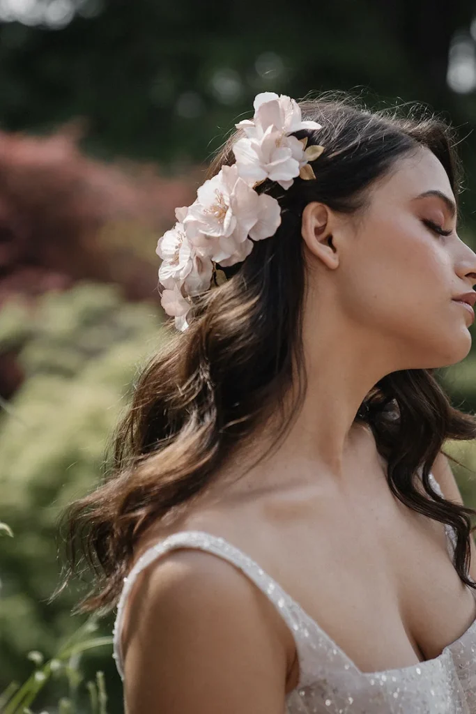 Monet Blush Bridal Hair Piece 8