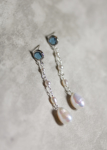 Orion Pearl Drop Earrings In Silver 3