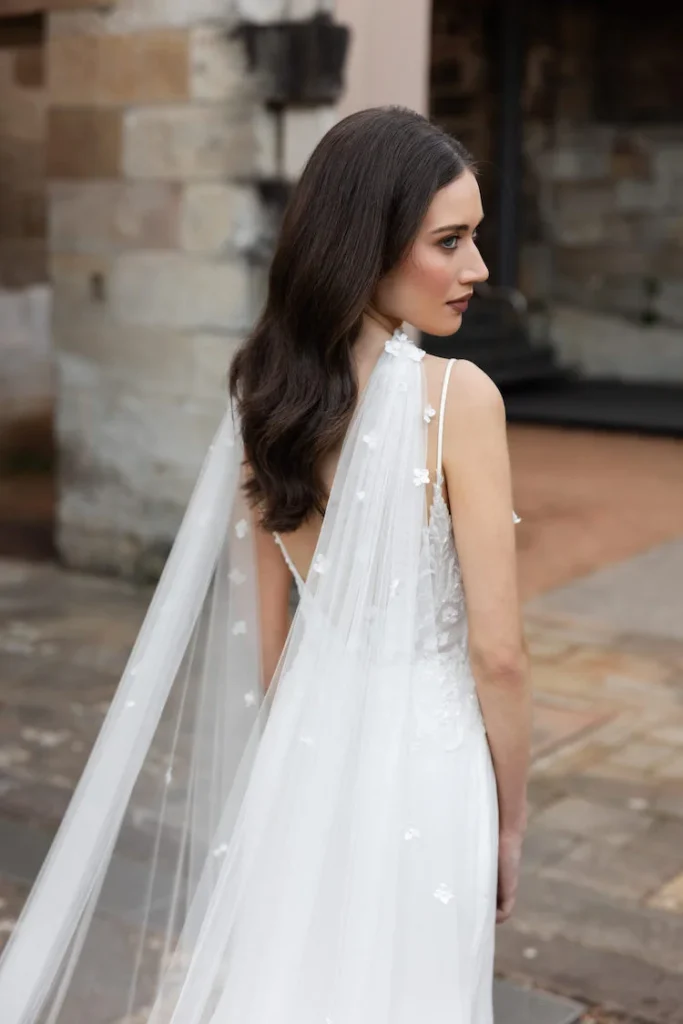 Sway Floral Bridal Cape 1