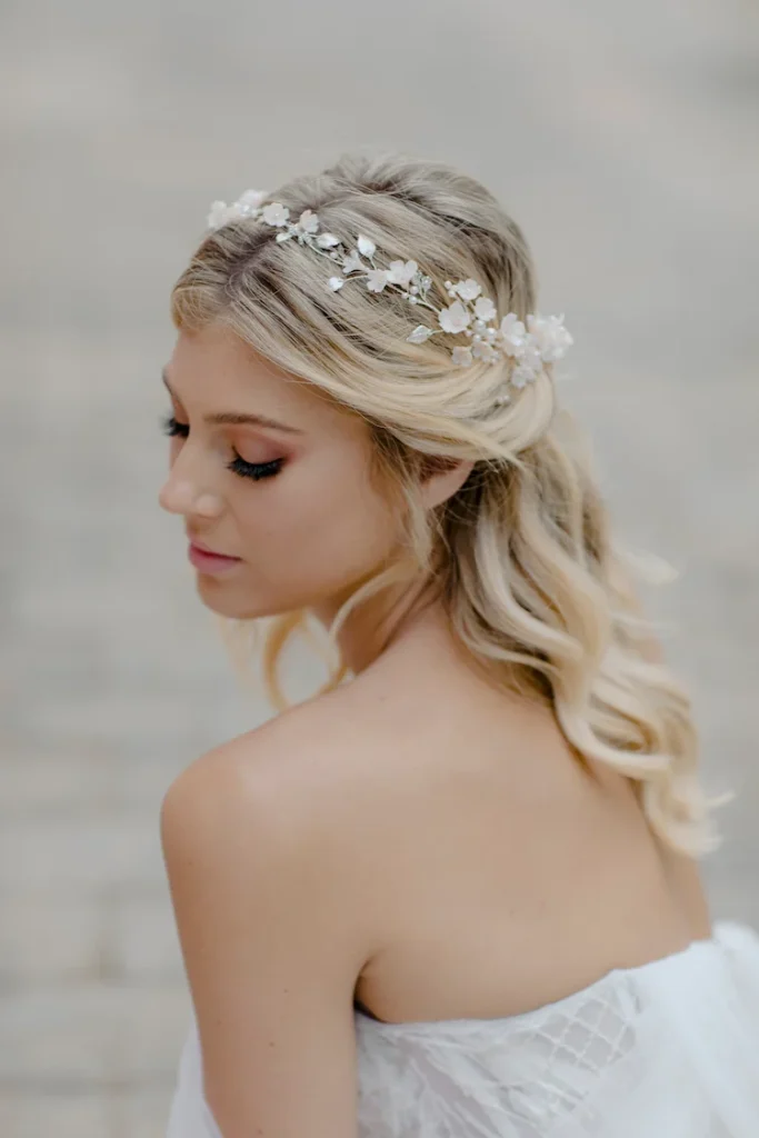 Wildermere Champagne Wedding Headpiece 1