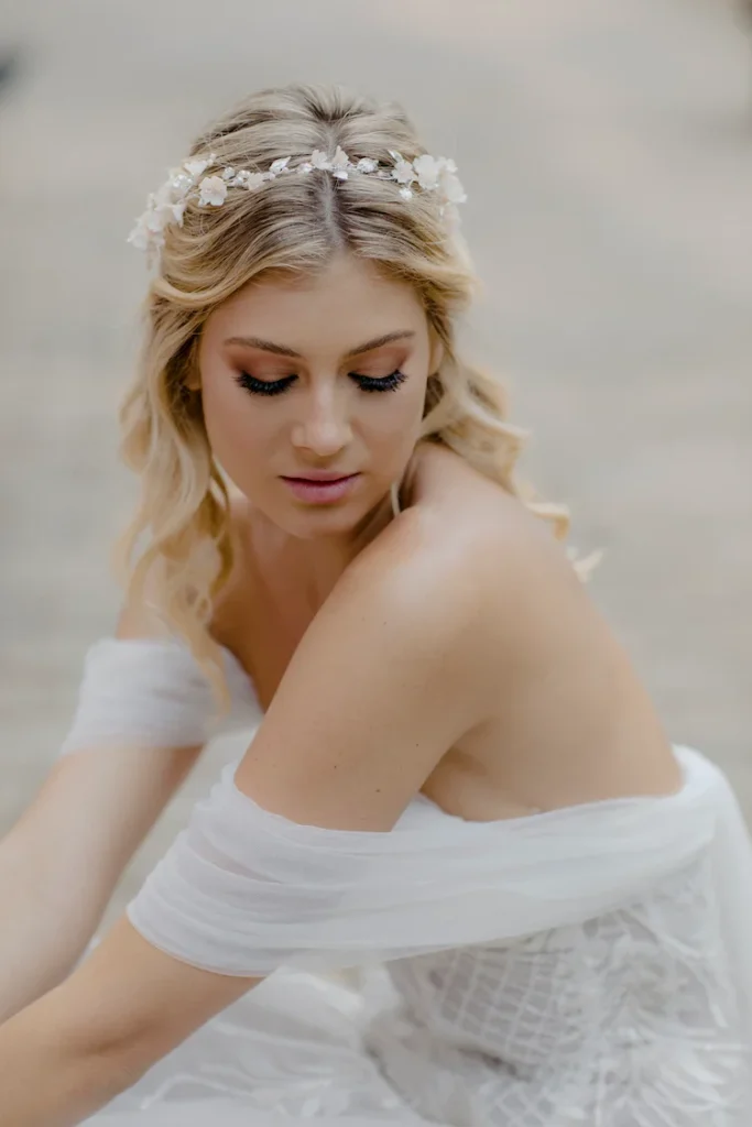 Wildermere Champagne Wedding Headpiece 2