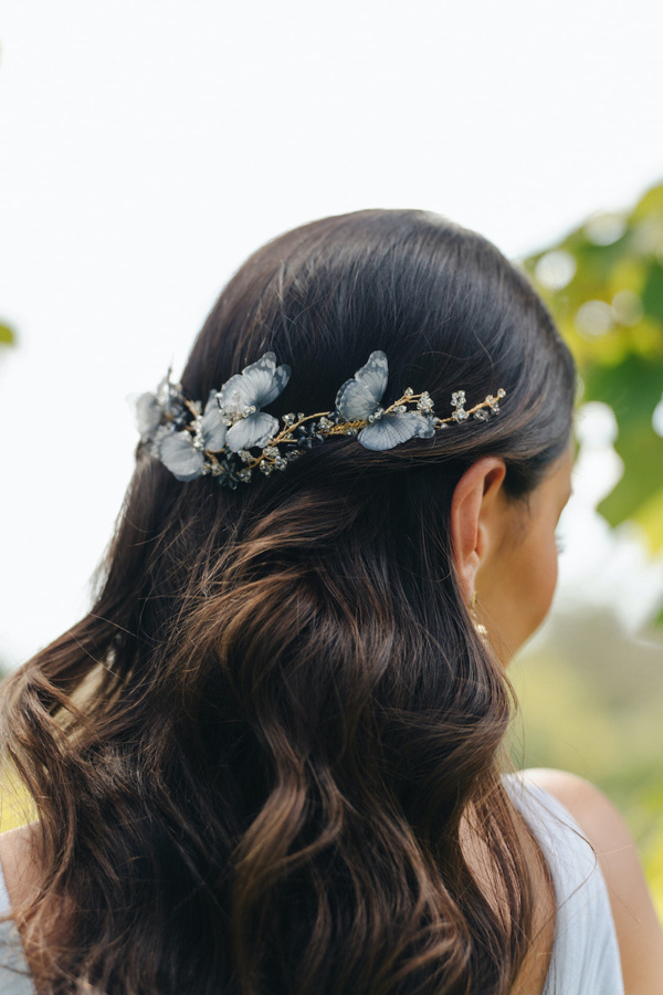 Arabella Blue Bridal Headpiece 6