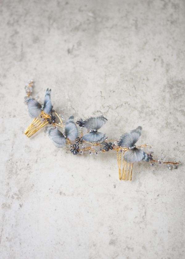 Arabella Blue Bridal Headpiece 8