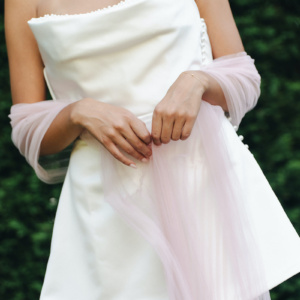 Ballerina Pleated Bridal Shawl 1