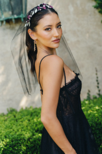 Bettina Short Black Veil 5