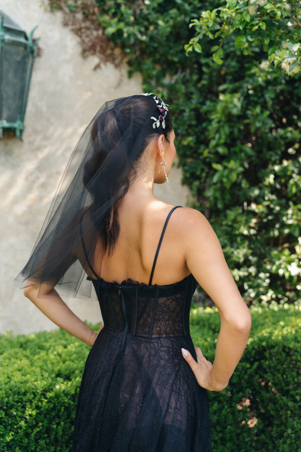 Bettina Short Black Veil 7