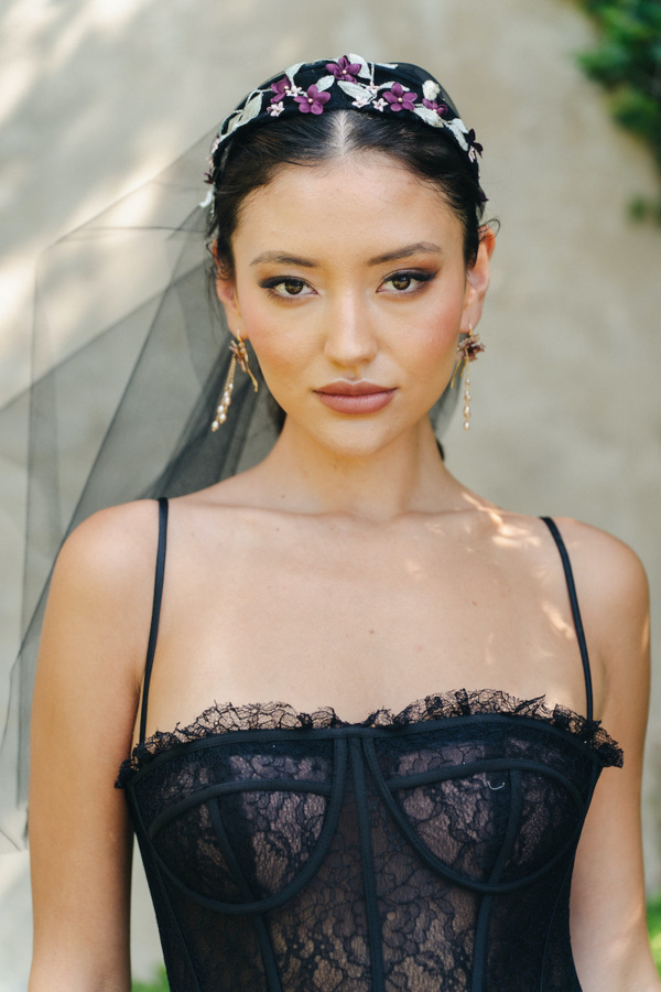 Bettina Short Black Veil 8