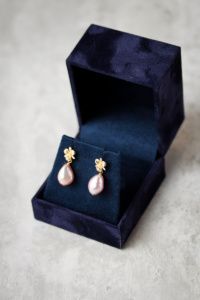 Bianca Mauve Pearl Earrings 7