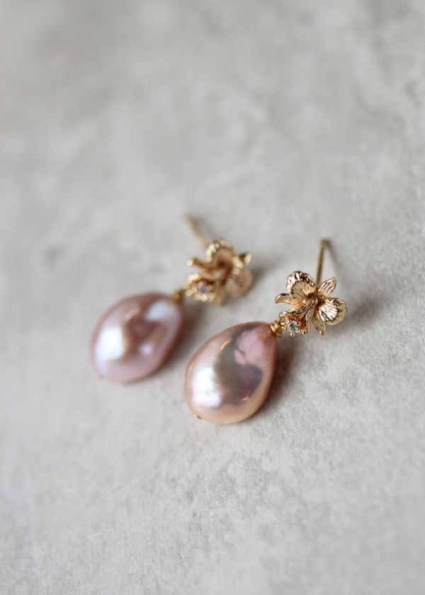 Bianca Mauve Pearl Earrings 8