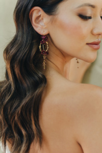 CRIMSON | Boho bridal earrings 1