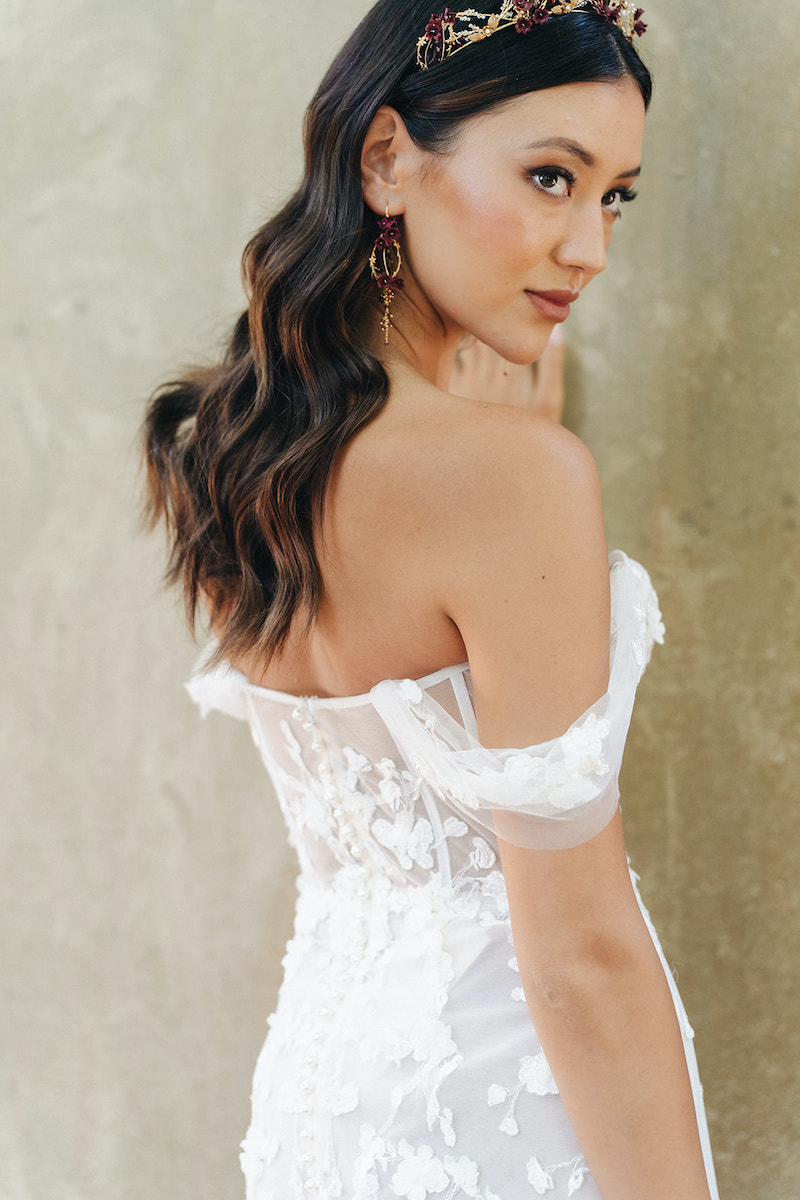CRIMSON | Boho bridal earrings 2