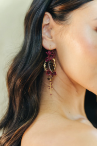 CRIMSON | Boho bridal earrings 5