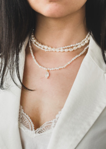 Esme Double Pearl Bridal Necklace 3