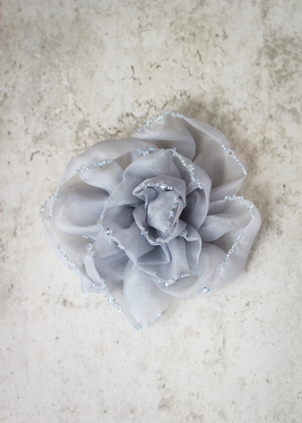 Evelina Silk Flower Brooch 2
