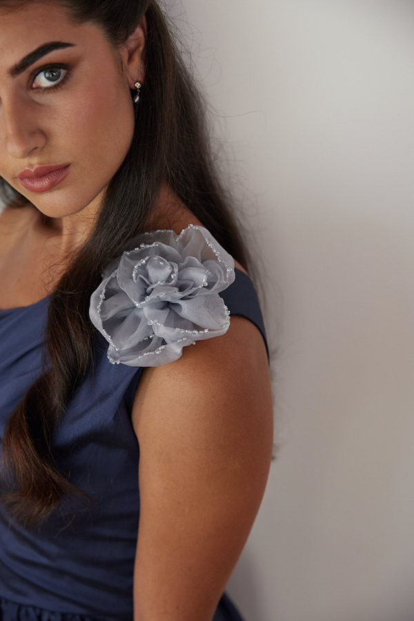 Evelina Silk Flower Brooch 6