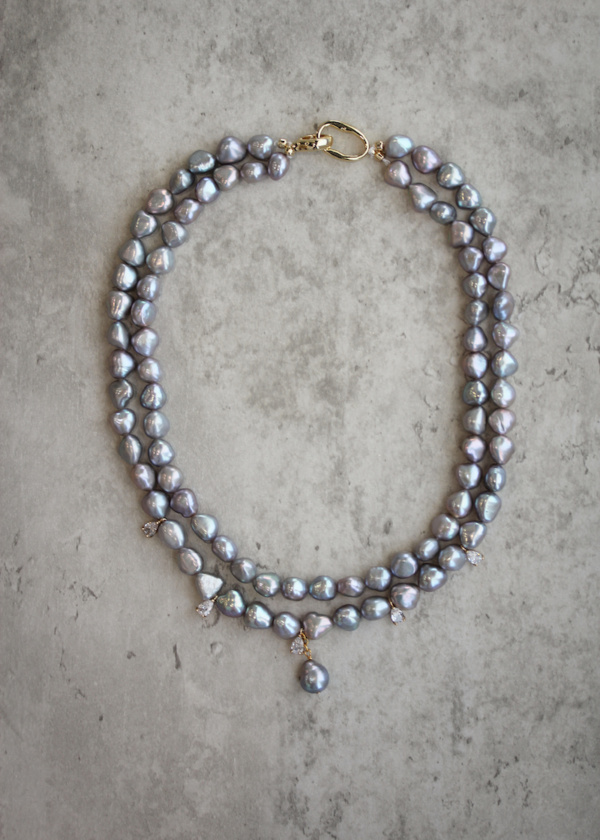 Ezra Double Pearl Necklace 1