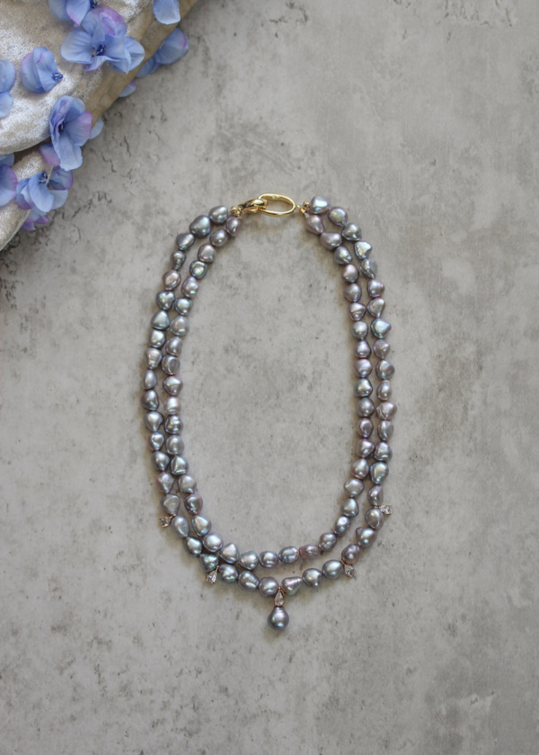Ezra Double Pearl Necklace 6