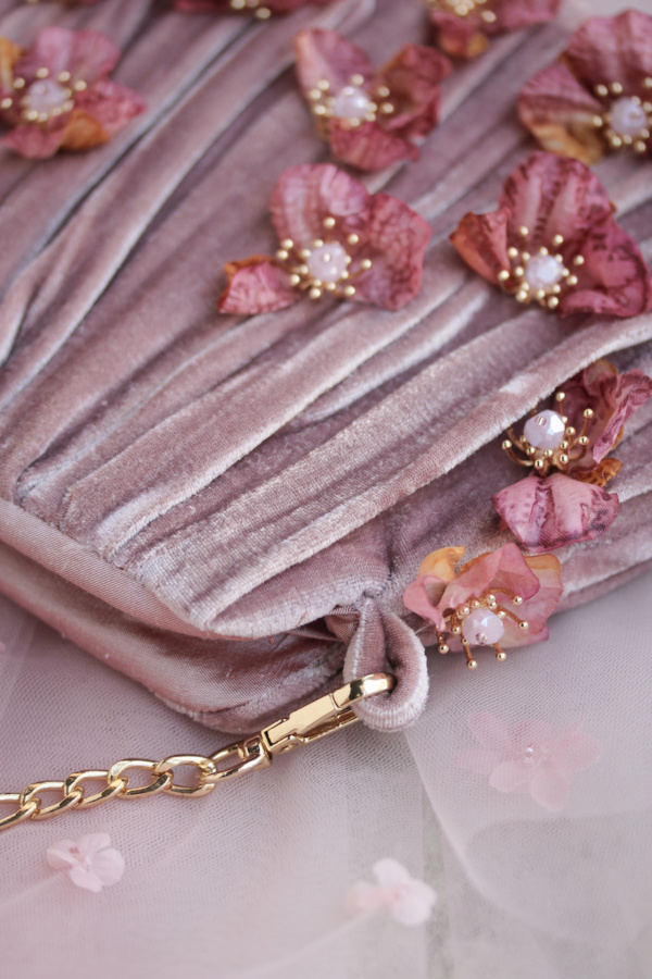 Farfalla Pink Flower Clutch 3