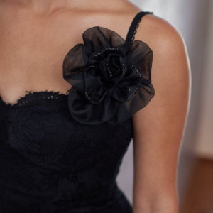 Fiore | Black Silk Flower Brooch 1