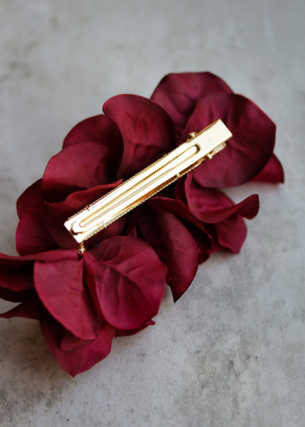 Garnet Floral Hair Clip 3