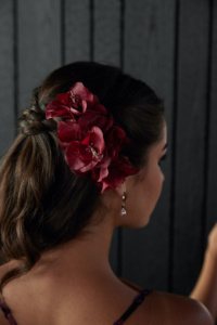 Garnet Floral Hair Clip 4