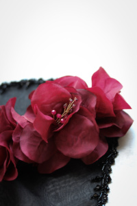 Garnet Floral Hair Clip 8