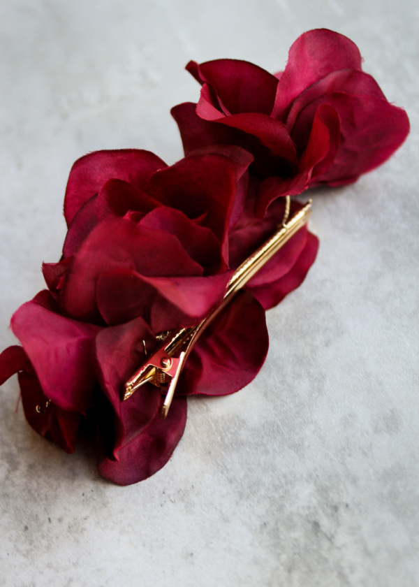 Garnet Floral Hair Clip 9