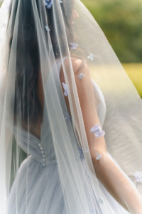 LAVINA blue wedding veil 1