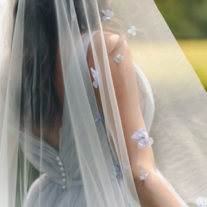 LAVINA blue wedding veil 1