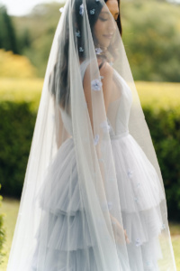 LAVINA blue wedding veil 2