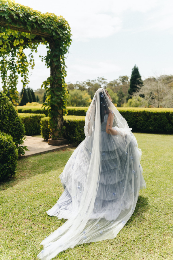 LAVINA blue wedding veil 4