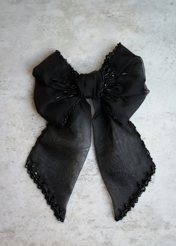 Mimi Beaded Silk Bow 1
